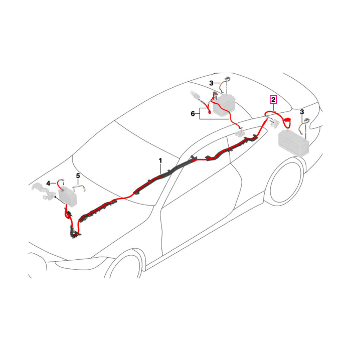 Cablu baterie, pol pozitiv, SBK4 - BMW Seria 3 G20 G28 G80 M3, Seria 4 G22 G26 G82 M4