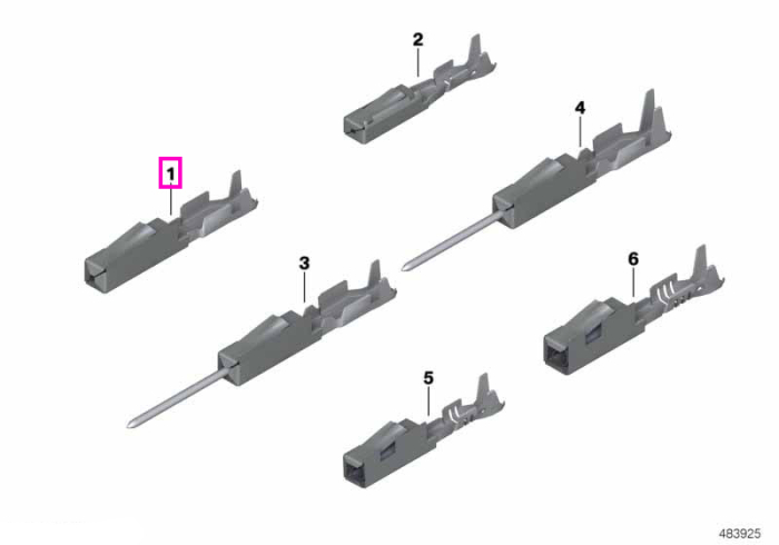 Terminal electric MQS jack (0,2-0,35MM² 0.2-0.35 MM²/SN) - BMW Seria 1, Seria 3, Seria 4, Seria 5, Seria 6, Seria 7, i3, i3L, i4, i8, iX, iX3, X1, X2, X3, X3L, X4, X5, X5L, X6, Z3, Z4, Z8