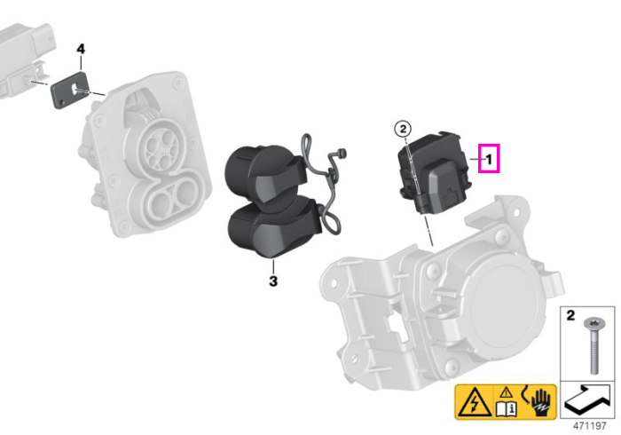 Actuator priza incarcare combo, Typ1 - BMW i3 I01