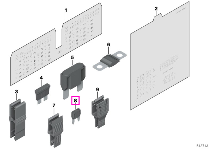 Siguranta Mini, galbena, 20A - BMW Seria 1, Seria 2, Seria 3, Seria 4, Seria 5, Seria 6, Seria 7, Seria 8, i3L, i4, iX3, X1, X1L, X2, X3, X3L, X4, X5, X5L, X6, X7, Z4, Z8, XM, MS, Supra