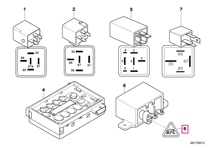 Carcasa conector, 2 poli - BMW Seria 5 E60 E61, Seria 6 E63 E64