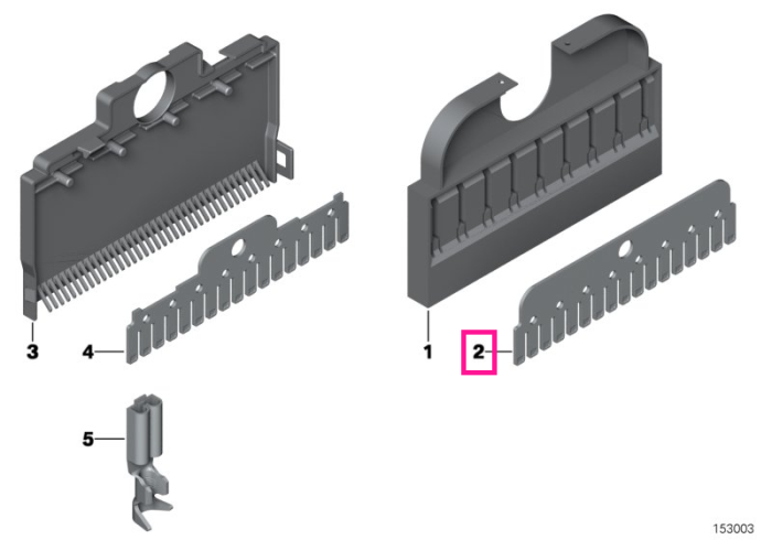 Conector tip pieptene 17 POL. / M6 - BMW - Mini