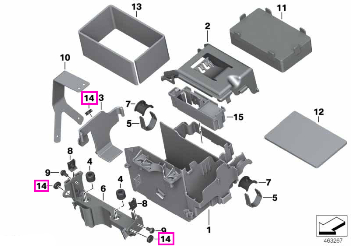 Bucsa cauciuc izolatoare suport baterie - BMW Motorrad K50, K51, K52, K53, K54 - tip motor A74