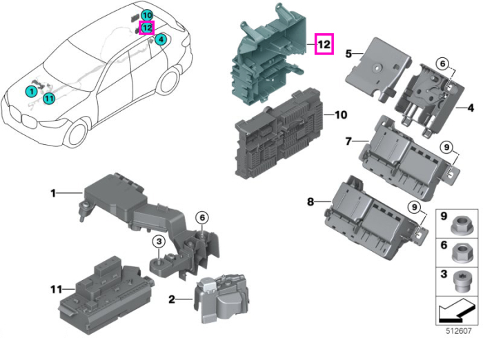 Suport fixare cutie distributie B+, PHEV - BMW Seria 3 G20 G21, i3L G28, i4 G26