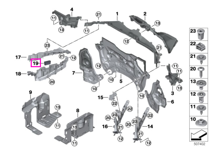 Capac etansare mufa electrica - BMW X5 G05, X6 G06, X7 G07