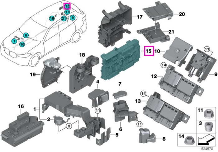 Cutie distributie curent, punte spate, HIGH - BMW X5 G05 M F95, X5L G18, X6 G06 M F96, X7 G07
