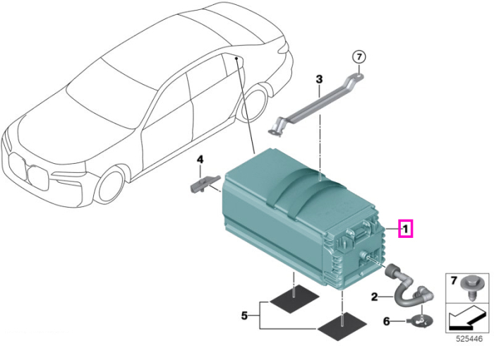 Baterie de 48 V (2.0) - BMW Seria 2 U06, Seria 5 G60 G61 G68, Seria 7 G70, X1 U11, X2 U10 - Mini Countryman U25
