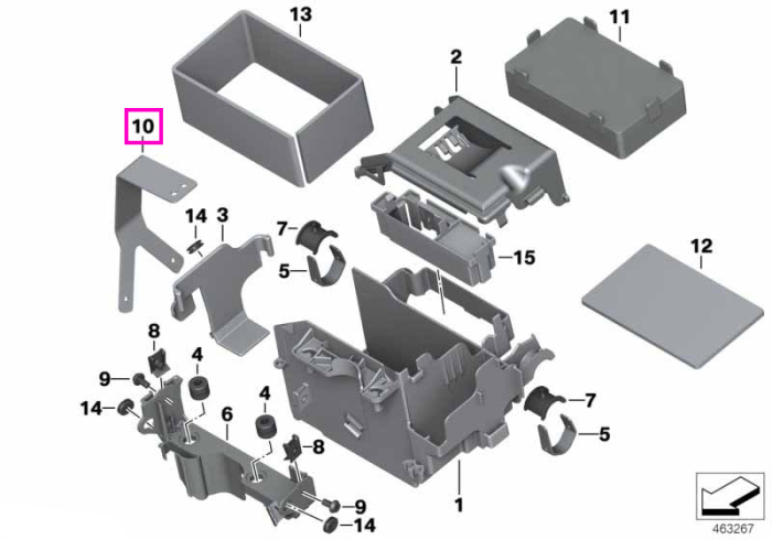 Curea elastica fixare baterie - BMW Motorrad K50 (R 1200 GS, R 1250 GS), K51 (R 1200 GS Adv., R 1250 GS Adv.), K52 (R 1200 RT, R 1250 RT), K53 (R 1200 R, R 1250 R), K54 (R 1200 RS, R 1250 RS) - tip motor A74
