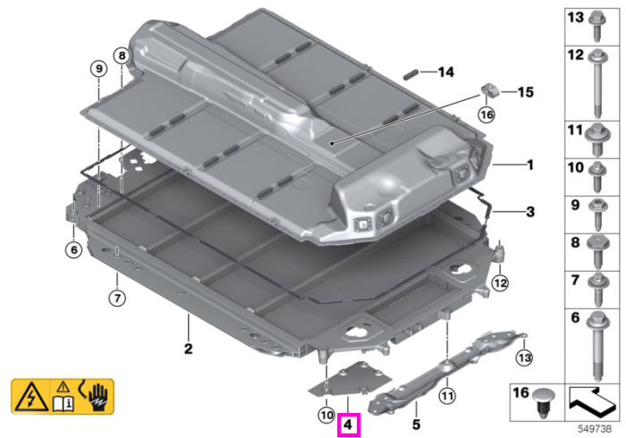 Scut protecție baterie inalta tensiune, stanga – BMW Seria 5 G60, G61; i4 G26