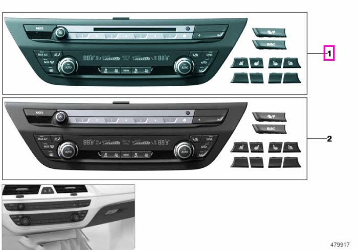 Kit reparatie panou comanda unitate radio si climatizare automata - BMWSeria 5 G30 G31 G38 F90 M5, Seria 6 G32