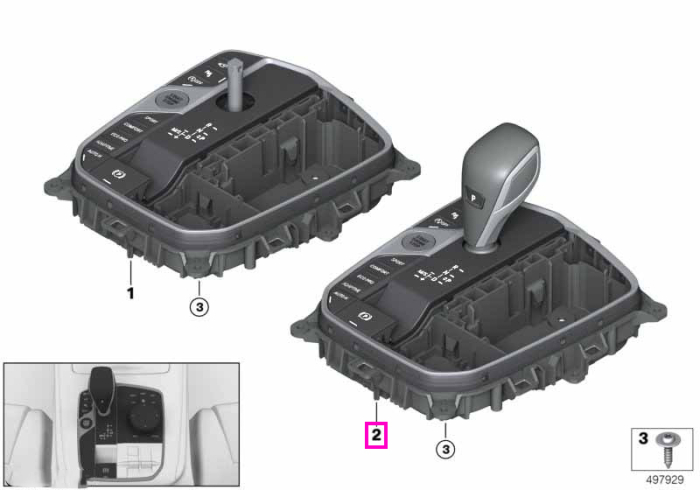 Panou comanda consola centrala - BMW Seria 8 G14 G15 G16, X5 G05, X6 G06, X7 G07