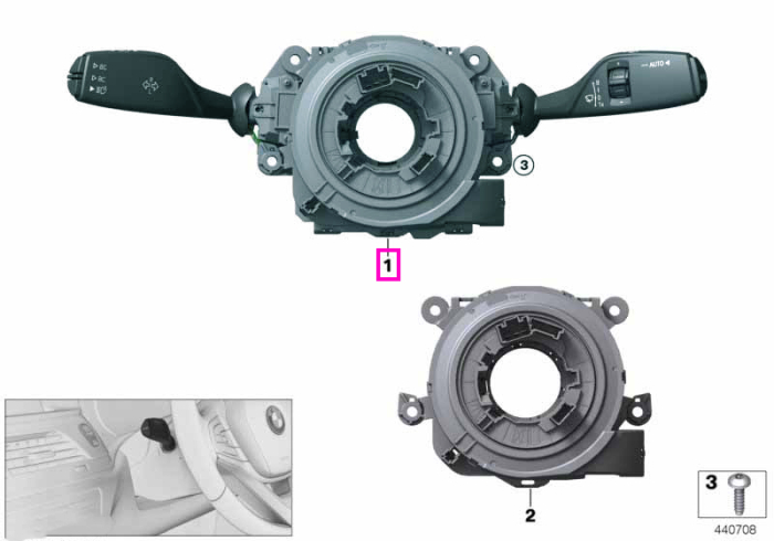 Ansamblu comutatoare coloana de directie (2B AIC HW VAL) - BMW Seria 1 F40, Seria 3 G21, Seria 5 G31, X3 G01 G08, X5 G05, X7 G07