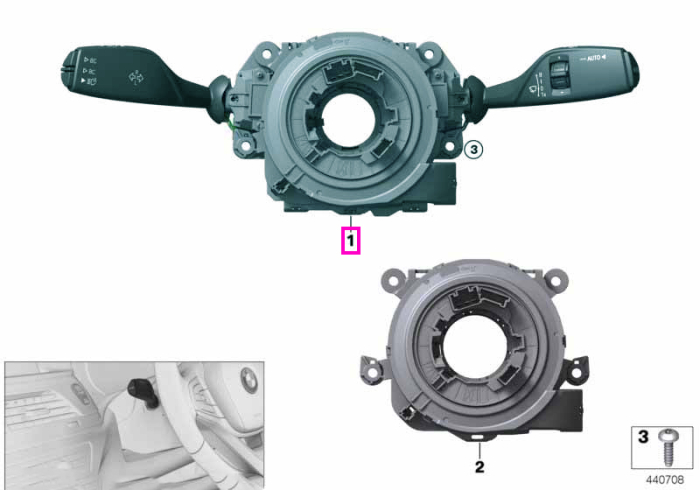 Bloc comutatoare, coloana de directie (2B AIC FLA HW) - BMW Seria 3 G21, Seria 5 G31, X3 G01 G08, X5 G05, X7 G07