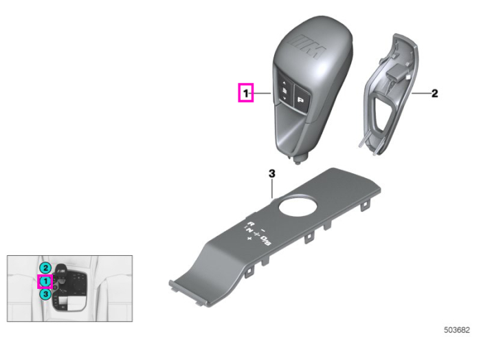 Kit reparatie selector viteze, transmisie automata (M-AT-E-KIT-GWS) - BMW Seria 2 87 M2, Seria 3 G80 G81 M3, Seria 4 G82 G83 M4, Seria 8 F90 F91 F92 M8, X3 F97 M, X4 F98 M, X5 F95 M, X6 F96 M
