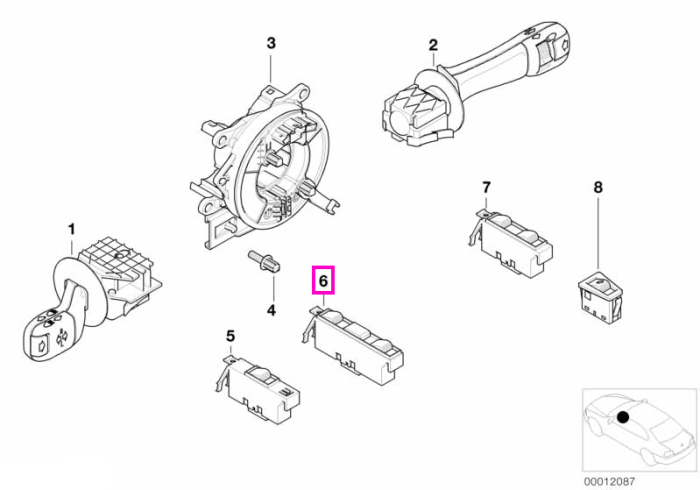 Comutator actionare geam usa, sofer - BMW Seria 3 E46
