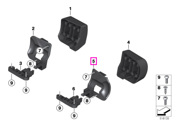 Carcasa inferioara bloc comenzi ghidon, dreapta - BMW Motorrad K26 (R 900 RT, R 1200 RT), K41 (K 1200 GT, K 1200 RS), R22 (R 850 RT, R 1150 RT, R 1150 RS)
