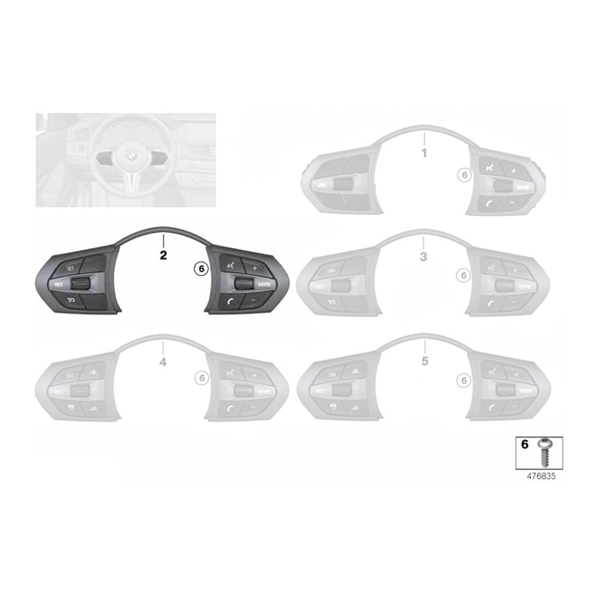 Comenzi pentru volan M-Sport - BMW Seria 1 F21, Seria 2 F22, Seria 3 F30, F31, F34, Seria 4 F32, F33, F36