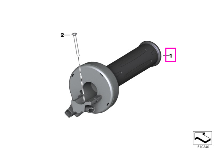Maner de acceleratie electronic (E-throttle grip) - BMW Motorrad K08 (C 400 GT), K09 (C 400 X), K46 (S 1000 RR), K47 (S 1000 R)