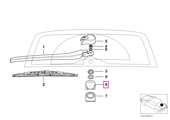 Comutator deschidere hayon - BMW Seria 3 E46 E91, Seria 5 E61