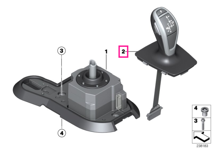 Maner schimbator viteze cutie automata, negru/crom perlat - BMW X1 E84