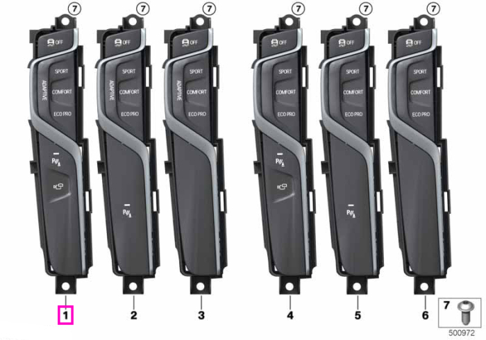 Unitate de operare consola centrala - BMW Seria 5 G30 G31 G38