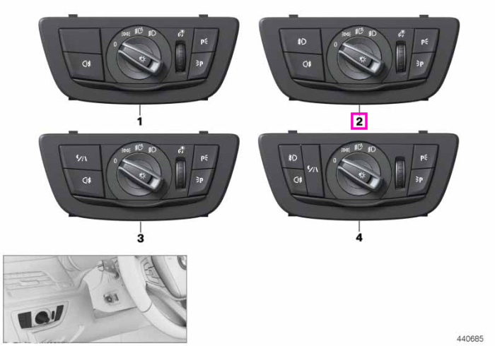 Bloc comanda lumini - BMW Seria 5 G30 G31 G38, Seria 6 G32