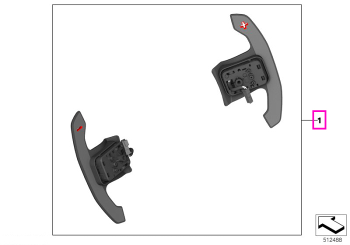 Set padele schimbare viteze volan, Carbon - BMW Seria 1, Seria 2, Seria 3, Seria 4, Seria 5, Seria 6, Seria 8, X3, X4, X5, X6, X7, XM, Z4