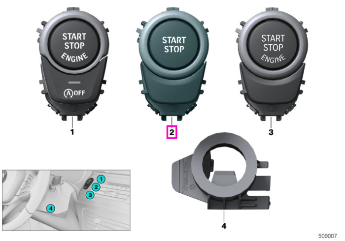 Comutator Start/Stop - BMW Seria 7 G11 G12