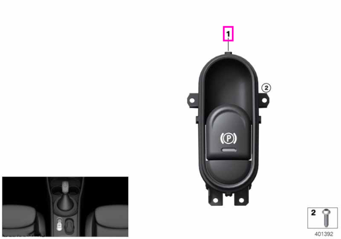 Comutator frana parcare - Mini Cabrio F57, Clubman F54, Countryman F60, F55, F56