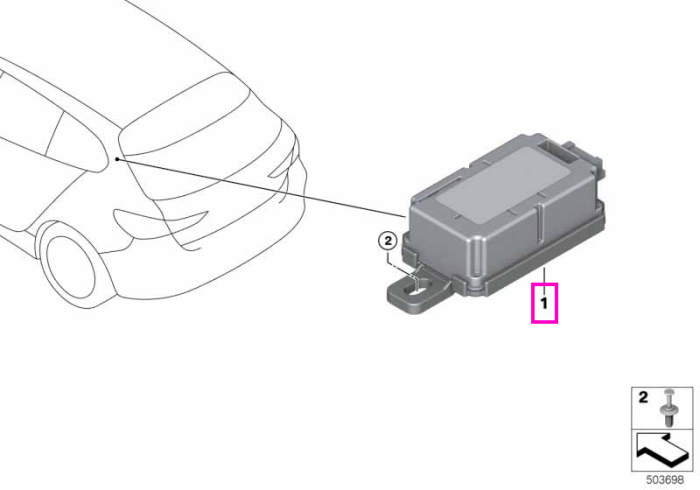 Receptor telecomanda radio sistem monitorizare presiune pneuri, 434 MHz - BMW Seria 1, Seria 2, Seria 3, Seria 4, Seria 5, Seria 6, Seria 7, Seria 8, iX3, iX, Z4, X1 U11, X3 G01 G08 F97 M, X4 G02 F98 M, X5 G05 G18 F95 M, X6 G06 F96 M, X7 G07