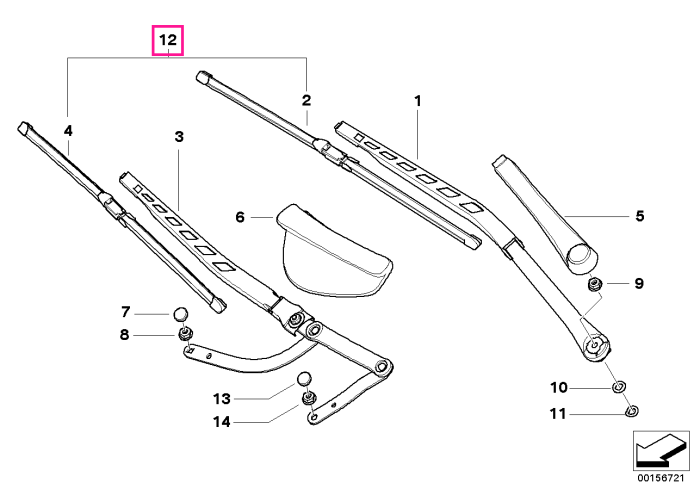 Set lamele stergator parbriz - BMW Seria 6 E63 E64