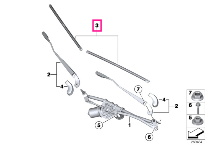 Set lamele stergator parbriz - Mini Coupe R58, Roadster R59