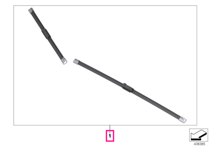 Set lamele stergator parbriz - BMW Seria 5 F07, BMW Seria 7 F01 F02 F04 - RHD (volan pe partea dreapta)