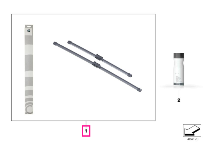 Set lamele stergator parbriz - BMW X3 F25, X4 F26 - RHD (Volan pe partea dreapta)
