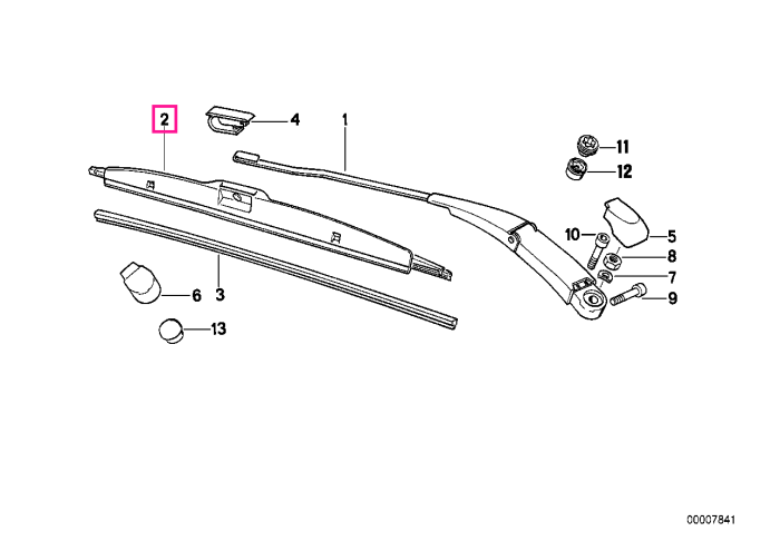 Lamela stergator parbriz - BMW Seria 8 E31