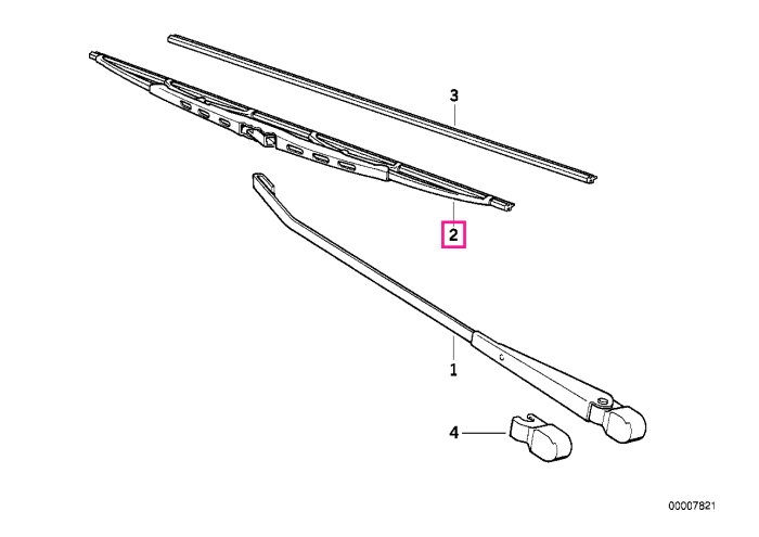 Set lamele stergator parbriz - BMW Seria 3 E30 E36, Z1 E30
