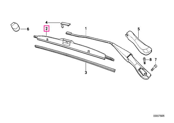 Set lamele stergator parbriz - BMW Seria 5 E34, Seria 7 E32