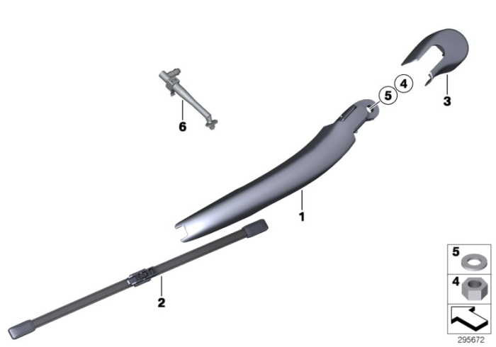 Lamela stergator luneta - BMW Seria 3 F31 Touring