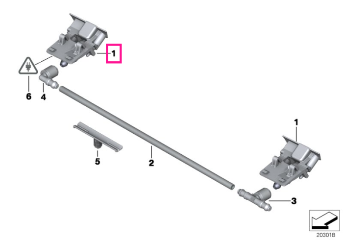 Spritiera / Duza pulverizare sistem spalare parbriz - BMW X1 E84, X5 E70, X6 E71