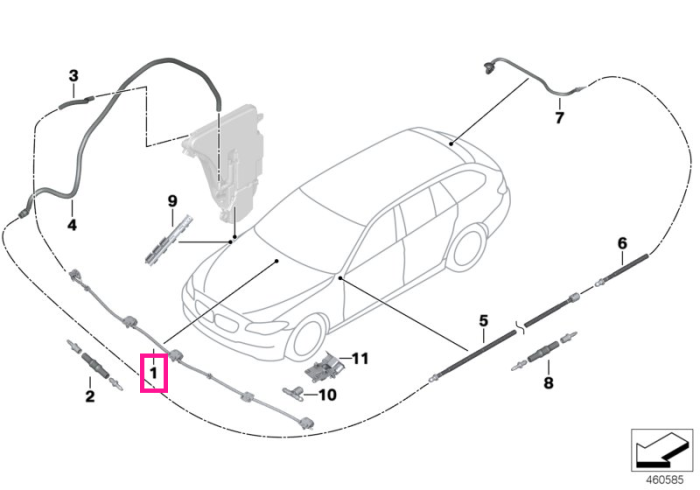 Sistem spalare parbriz, cu succesiune de duze - BMW X5 E70
