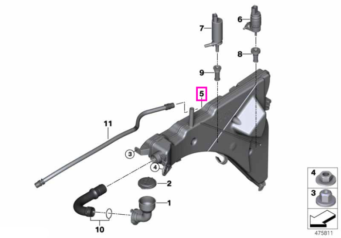 Rezervor lichid spalare parbriz - BMW X5 F15, X6 F16