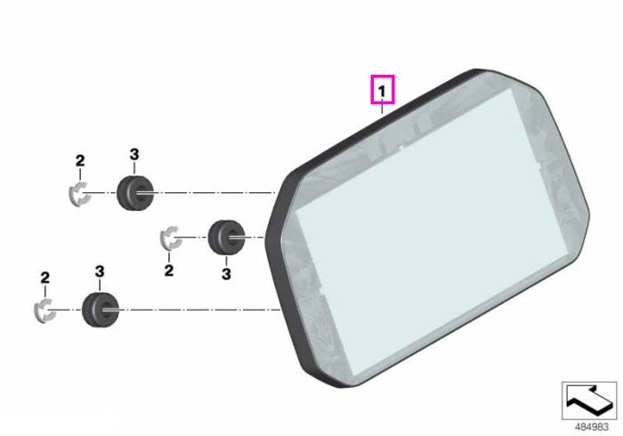 Ceas de bord TFT B 2.0 - BMW Motorrad K08, K09, K50, K51, K53, K54, K63, K66, K67, K69, K80, K81, K82, K83, K84, KA1, KA2, KA4, KA5, KD1, KM3, KM9