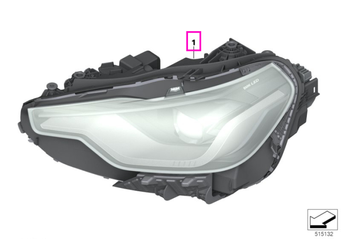 Far LED AHL, dreapta - BMW Seria 2 G42