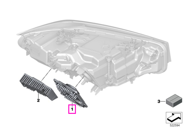 Modul electronic comanda faruri FLM2 - BMW Seria 3 G20 G21 G28, i3L G28