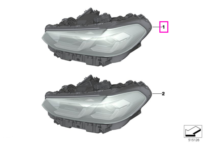 Far, tehnologie LED, dreapta - BMW X3 G01 LCI