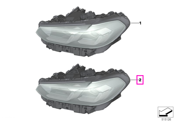 Far, tehnologie Laser Light, dreapta - BMW iX3 G08, X3 G01 F97 M, X4 G02 F98 M