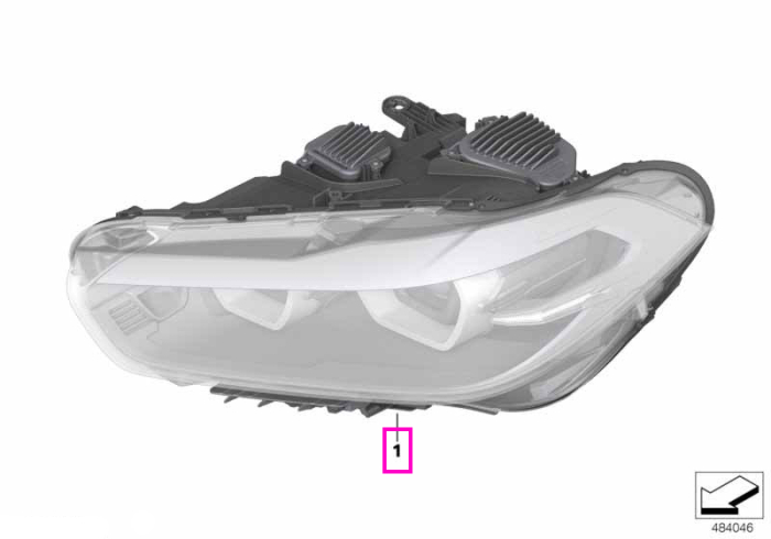 Far LED, AHL, dreapta - BMW X2 F39