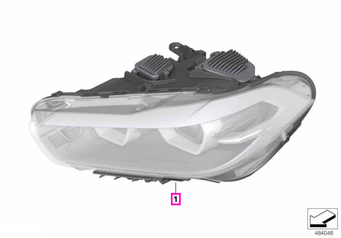 Far LED, AHL, dreapta - BMW X2 F39 - RHD (volan dreapta)