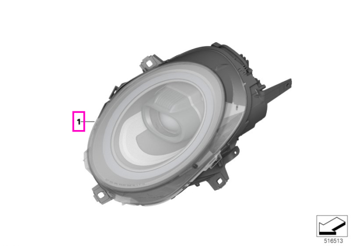 Far, tehnologie LED, stanga, Black Line - Mini Cabrio F57, Clubman F54, F55, F56