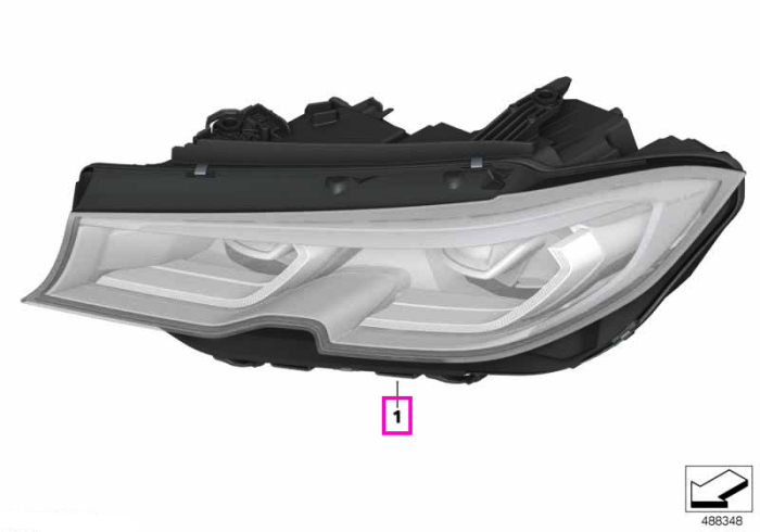 Far dreapta, Laser Light - BMW Seria 3 G20 G21 - cu Shadow Line	